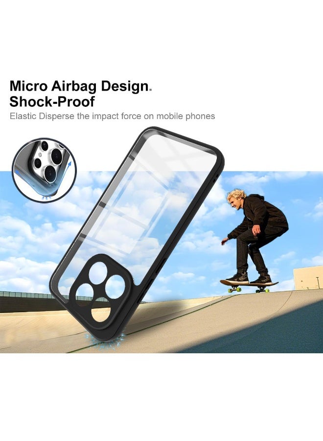 Case Cover Shockproof Hard PC Back Soft TPU Frame Anti-yellowing Slim Protective Cover Compatible with Xiaomi 15T (Clear) - Image 2